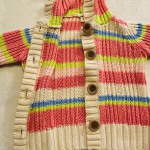 Baby Gap Colorful Striped Kids Hooded Cardigan 24 month/2T EUC